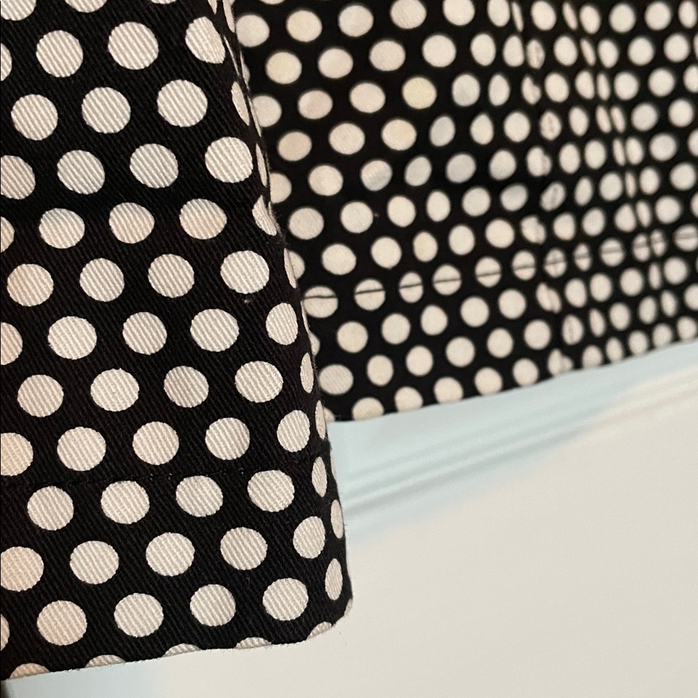 Women’s XXL Super Low Fat black white polka dot blazer 3 big button asymmetrical - Picture 13 of 13